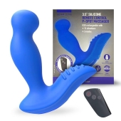 Синий вибромассажер простаты 3,5’’ Remote Control P-spot Massager - 12,5 см. - Erokay - в Стерлитамаке купить с доставкой