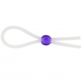 Прозрачное лассо с фиолетовой бусиной SILICONE COCK RING WITH BEAD LAVENDER - NMC - в Стерлитамаке купить с доставкой