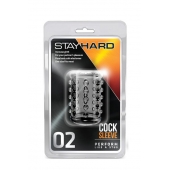 Прозрачная насадка на пенис с шишечками STAY HARD COCK SLEEVE 02 CLEAR - Blush Novelties - в Стерлитамаке купить с доставкой