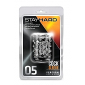 Прозрачная насадка с капельками STAY HARD COCK SLEEVE 05 CLEAR - Blush Novelties - в Стерлитамаке купить с доставкой