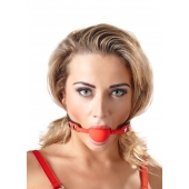 Силиконовый кляп-шар на чёрных ремешках Red Gag silicone - Orion - купить с доставкой в Стерлитамаке