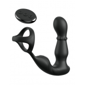 Черный вибростимулятор простаты с кольцом Ass-gasm Slide   Glide - Pipedream - в Стерлитамаке купить с доставкой