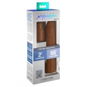 Коричневая насадка на член 2  Silicone X-tension - 20,3 см. - Pipedream - в Стерлитамаке купить с доставкой