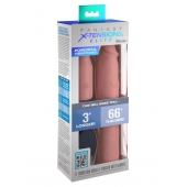 Телесная вибронасадка на член 3  Vibrating Mega X-tension with Remote - 22,9 см. - Pipedream - в Стерлитамаке купить с доставкой