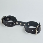 Черные кожаные наручники-фиксатор - Sitabella - купить с доставкой в Стерлитамаке