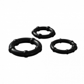 Набор из 3 черных эрекционных колец Babooom Ring Set - Adrien Lastic - в Стерлитамаке купить с доставкой