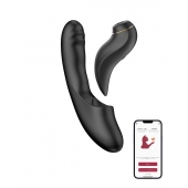 Черный вибратор с возвратно-поступательными движениями и вакуумом Fatima - 19,2 см. - BeYourLover купить в Стерлитамаке с доставкой в Orgasmix.ru Черный вибратор с возвратно-поступательными движениями и вакуумом Fatima - 19,2 см. - BeYourLover