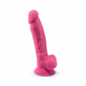 Розовый люминесцентный фаллоимиатор SILEXD Model 1 7  - 17,6 см. - Adrien Lastic купить с доставкой в интернет-магазине Orgasmix в Стерлитамаке Розовый люминесцентный фаллоимиатор SILEXD Model 1 7  - 17,6 см. - Adrien Lastic