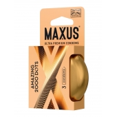 Точечные презервативы MAXUS 2000 Amazing Dots с железным кейсом - 3 шт. - Maxus - купить с доставкой в Стерлитамаке