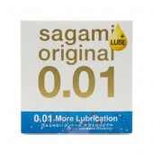 Увлажнённый презерватив Sagami Original 0.01 Extra Lub - 1 шт. - Sagami - купить с доставкой в Стерлитамаке