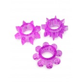 Набор из 3 лиловых эрекционных колец различной формы - Erowoman-Eroman - в Стерлитамаке купить с доставкой