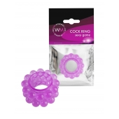 Лиловое эрекционное кольцо с 2 рядами стимулирующих шариков - Erowoman-Eroman - в Стерлитамаке купить с доставкой