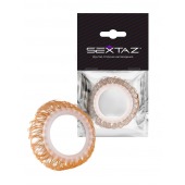Эрекционное кольцо с бежевыми «ресничками» - Sextaz - в Стерлитамаке купить с доставкой