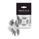 Эластичное эрекционное кольцо с черными «ресничками» - Sextaz - в Стерлитамаке купить с доставкой