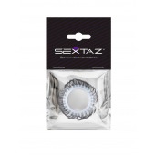Эластичное эрекционное колечко с черными «ресничками» - Sextaz - в Стерлитамаке купить с доставкой