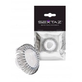 Эластичное эрекционное кольцо с длинными черными «ресничками» - Sextaz - в Стерлитамаке купить с доставкой