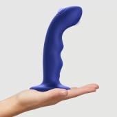 Синяя насадка-стимулятор Strap-On-Me Tapping Dildo Wave - Strap-on-me - купить с доставкой в Стерлитамаке