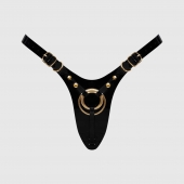 Черный пояс для фиксации насадок Strap-On-Me Leatherette Harness Fabulous - Strap-on-me - купить с доставкой в Стерлитамаке