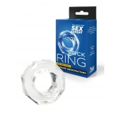 Прозрачное эрекционное кольцо в форме гайки - Sex Expert - в Стерлитамаке купить с доставкой