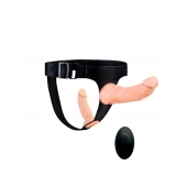 Женский страпон с 2 насадками, вибрацией и пультом ДУ - Erowoman-Eroman - купить с доставкой в Стерлитамаке