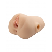 Телесный мастурбатор с вибрацией Double Pounder Vibrating Squeeze Stroker - Pipedream - в Стерлитамаке купить с доставкой