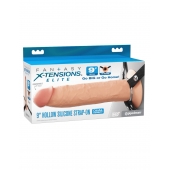 Телесный пустотелый фаллопротез 9’’ Hollow Silicone Strap-On - 24,1 см. - Pipedream - купить с доставкой в Стерлитамаке