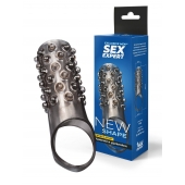 Дымчатая насадка на пенис с выпуклостями - 12 см. - Sex Expert - в Стерлитамаке купить с доставкой