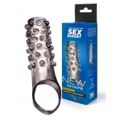 Дымчатая насадка на пенис с выпуклостями - 11 см. - Sex Expert - в Стерлитамаке купить с доставкой