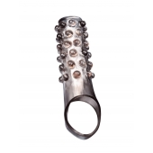 Дымчатая насадка на пенис с выпуклостями - 11 см. - Sex Expert - в Стерлитамаке купить с доставкой