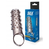 Дымчатая насадка на пенис с шипами и выпуклостями - 12 см. - Sex Expert - в Стерлитамаке купить с доставкой
