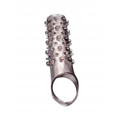 Дымчатая насадка на пенис с шипами и выпуклостями - 12 см. - Sex Expert - в Стерлитамаке купить с доставкой