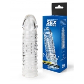 Прозрачная закрытая насадка на пенис - 17 см. - Sex Expert - в Стерлитамаке купить с доставкой