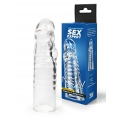 Прозрачная закрытая насадка на член - 15 см. - Sex Expert - в Стерлитамаке купить с доставкой
