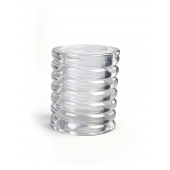 Прозрачная сквозная насадка на пенис с ребрышками - Sex Expert - в Стерлитамаке купить с доставкой