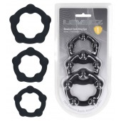 Набор из 3 эрекционных колец Beaded Silicone Cockring Set - Shots Media BV - в Стерлитамаке купить с доставкой