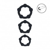 Набор из 3 эрекционных колец Beaded Silicone Cockring Set - Shots Media BV - в Стерлитамаке купить с доставкой