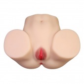 Телесный мастурбатор с 2 любовными отверстиями Olivia - Baile - в Стерлитамаке купить с доставкой