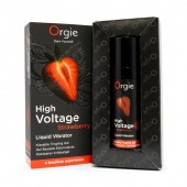 Жидкий вибратор Orgie High Voltage Strawberry - 15 мл. - ORGIE - купить с доставкой в Стерлитамаке