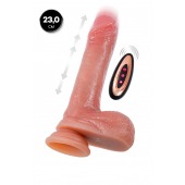 Телесный реалистичный вибратор-пульсатор - 23 см. - ToyFa