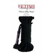 Черная веревка для фиксации Deluxe Silky Rope - 9,75 м. - Pipedream - купить с доставкой в Стерлитамаке