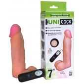 Фаллическая насадка Харнесс UNICOCK 7  с вибрацией - 19 см. - LOVETOY (А-Полимер) - купить с доставкой в Стерлитамаке