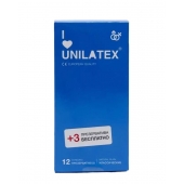 Классические презервативы Unilatex Natural Plain - 12 шт. + 3 шт. в подарок - Unilatex - купить с доставкой в Стерлитамаке