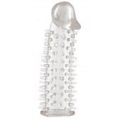 Прозрачная насадка на половой член с закрытой головкой и шипами - 12,5 см. - Toyfa Basic - в Стерлитамаке купить с доставкой