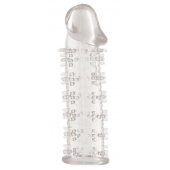 Гелевая прозрачная насадка с шипами - 12 см. - Toyfa Basic - в Стерлитамаке купить с доставкой