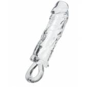 Прозрачная насадка с петлёй для фиксации - 14 см. - ToyFa - в Стерлитамаке купить с доставкой