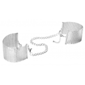 Серебристые наручники-браслеты Desir Metallique Handcuffs - Bijoux Indiscrets - купить с доставкой в Стерлитамаке