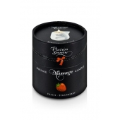 Массажная свеча с ароматом клубники Bougie de Massage Gourmande Fraise - 80 мл. - Plaisir Secret - купить с доставкой в Стерлитамаке