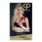 Пластиковая метелочка с красными пёрышками Small Feather Tickler - 32 см. - Blush Novelties - купить с доставкой в Стерлитамаке
