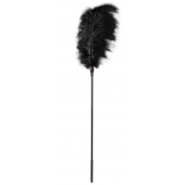 Стек с большим чёрным пером Large Feather Tickler - 65 см. - Blush Novelties - купить с доставкой в Стерлитамаке