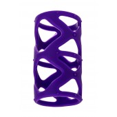 Фиолетовая насадка-сетка на пенис - 7,5 см. - A-toys - в Стерлитамаке купить с доставкой